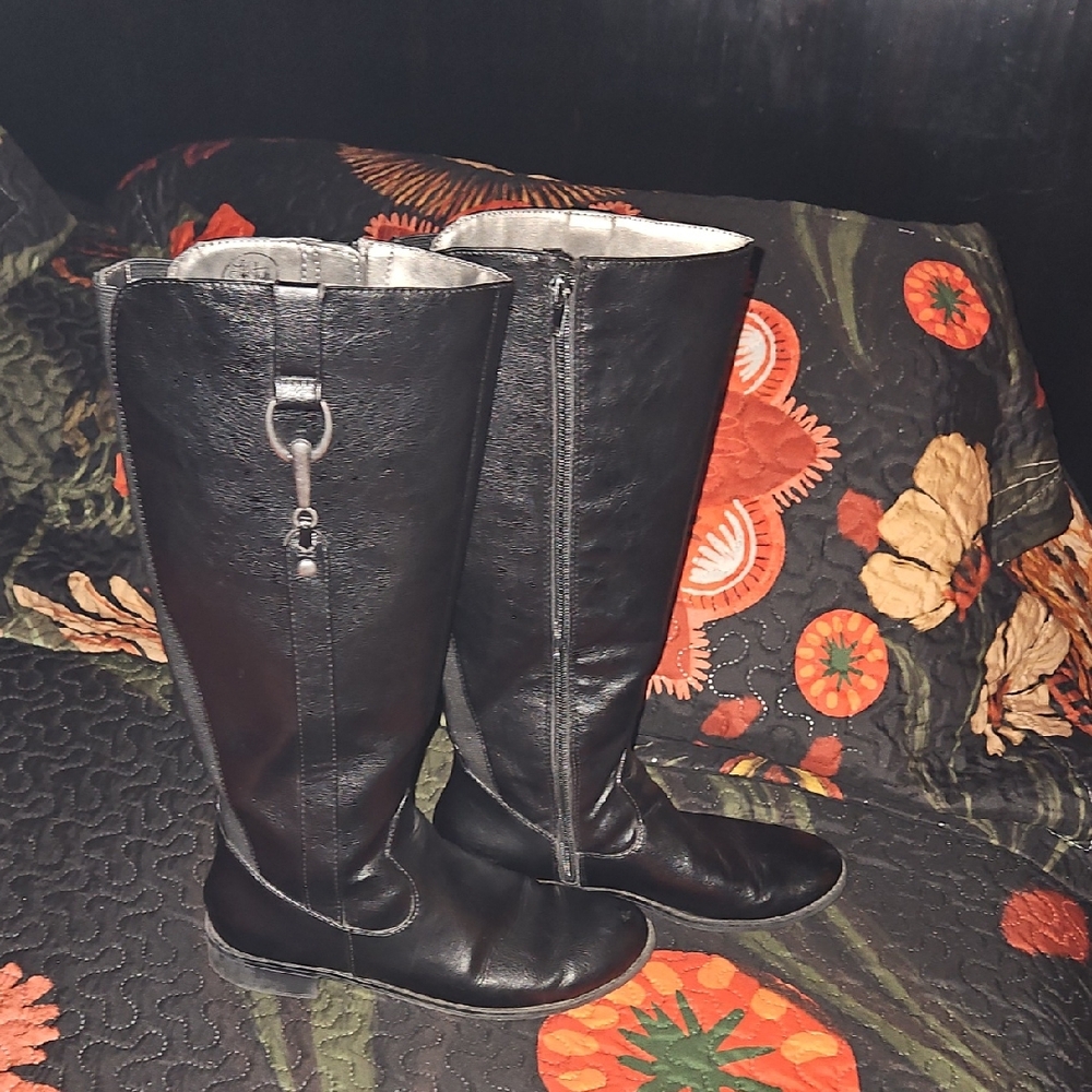 Life Stride Simply Comfort Black Knee Boots